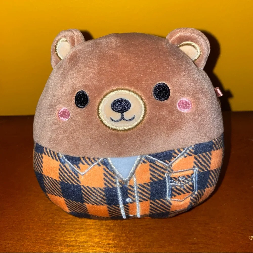 Omar the Bear in Plaid Shirt Squishmallow 5" - Picture 1 of 7
